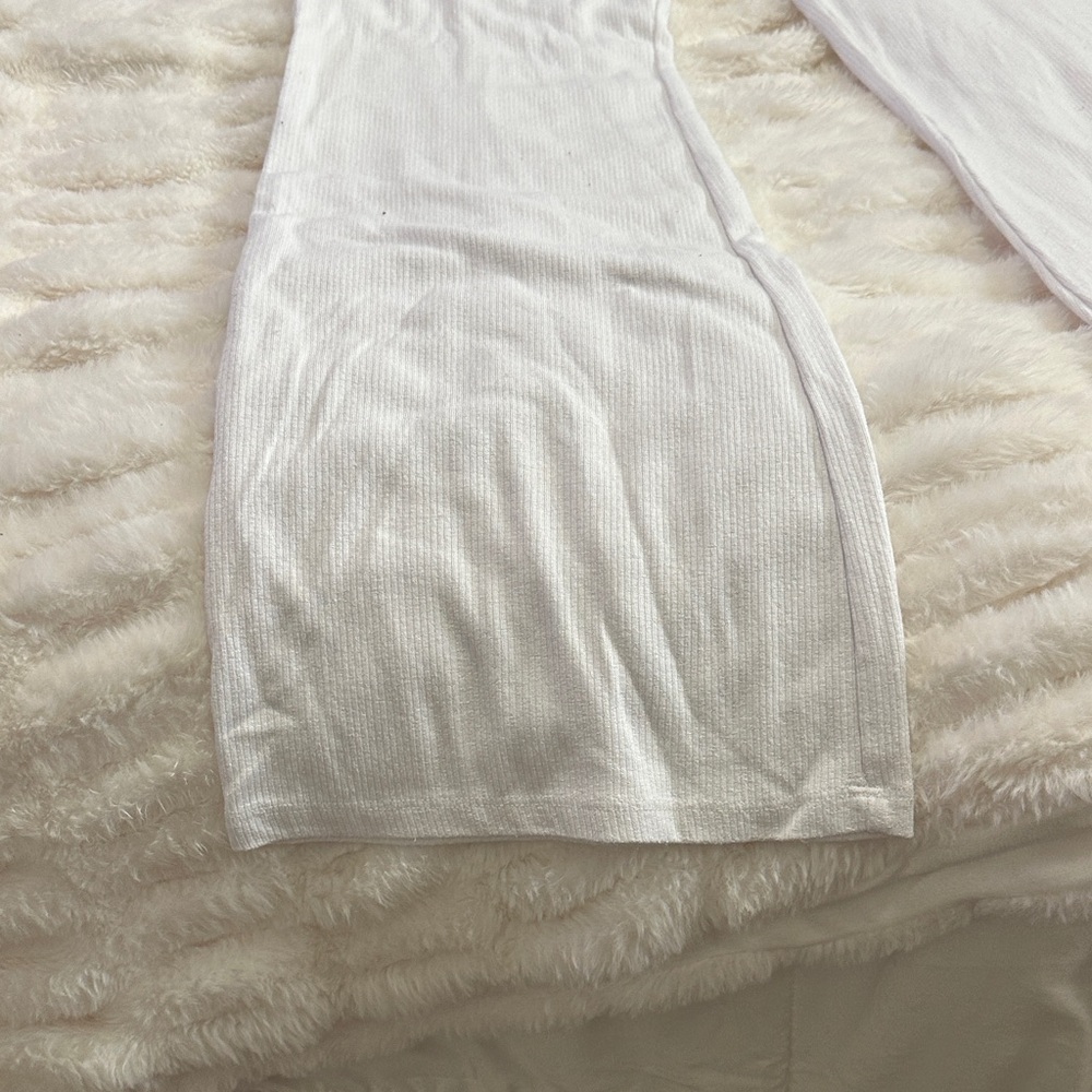 Wild Fable White Fold Over Ribbed Lounge Pants - Picture 6 of 7